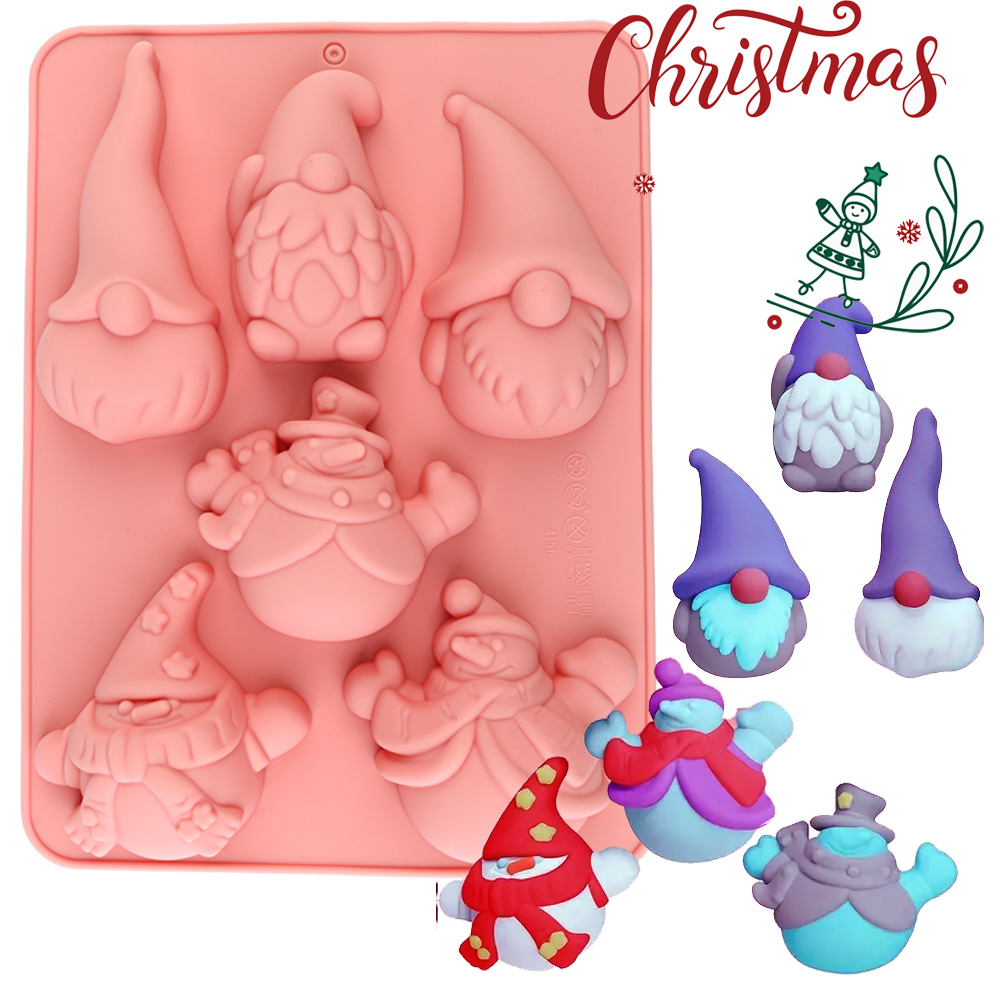 Diy Electronics Components - 6 Bölmeli Noel Gnome Kek Çikolata