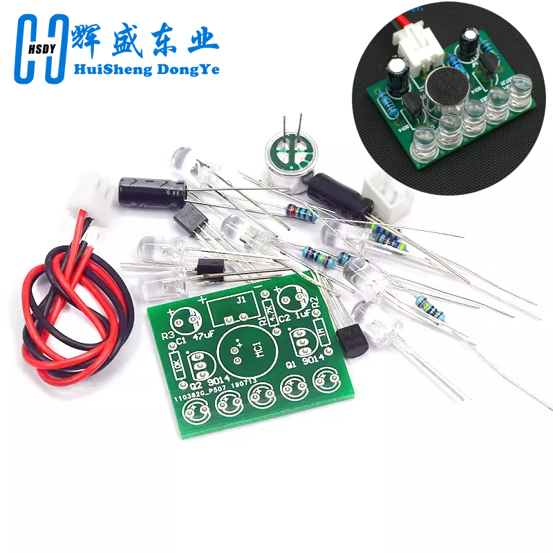 Diy Electronics Learning Kit - 3V-5.5V Sesle Etkinleştirilen Kontrol Lambası LED
