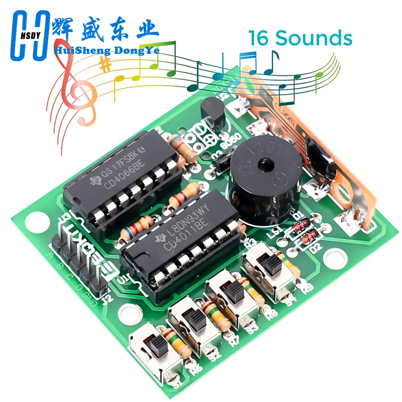 Diy Electronics Learning Kit - 16 Müzik Ses Kutusu BOX-16 Kurulu