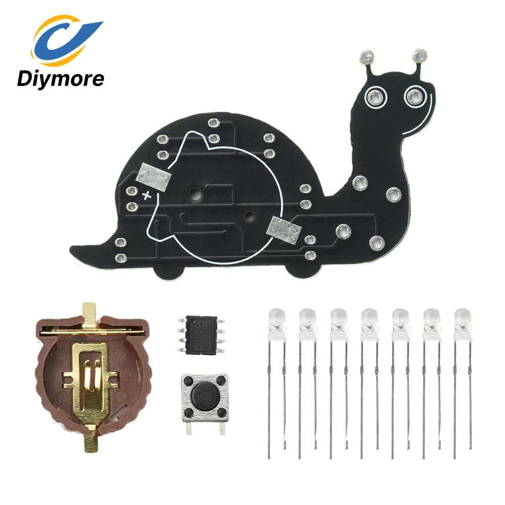 Diy Electronics Kits For Beginners - 7 Yeşil LED Lehimleme Uygulama Seti