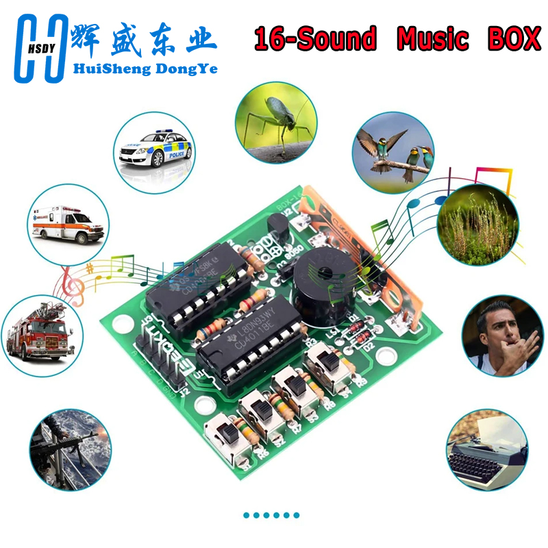 16 Müzik Ses Kutusu BOX-16 Kur - Diy Electronics Learning Kit incelemesi ve fiyatı