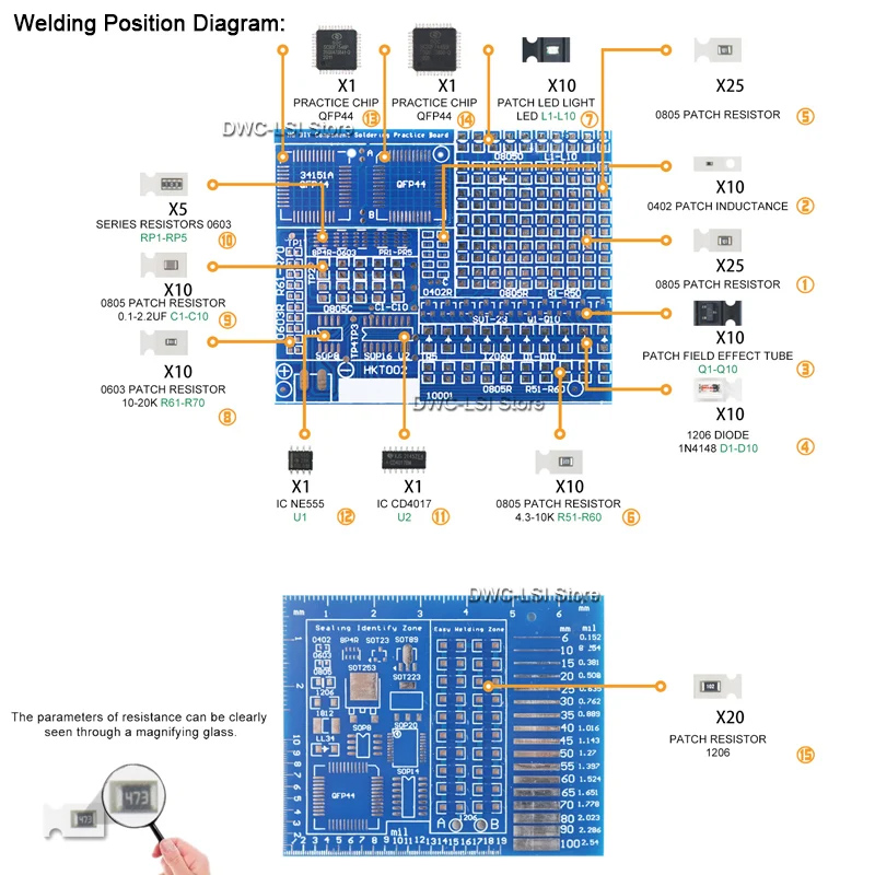 SMD/SMT Bileşenleri Lehimleme  - Diy Home Electronics Projects incelemesi ve fiyatı