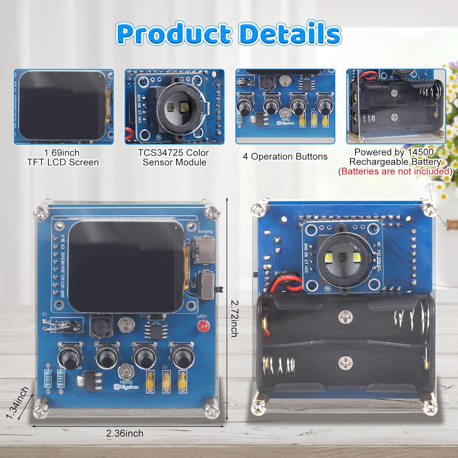 TCS34725 Sensörlü DIY Renk Tan - Diy Electronics Learning Kit incelemesi ve fiyatı