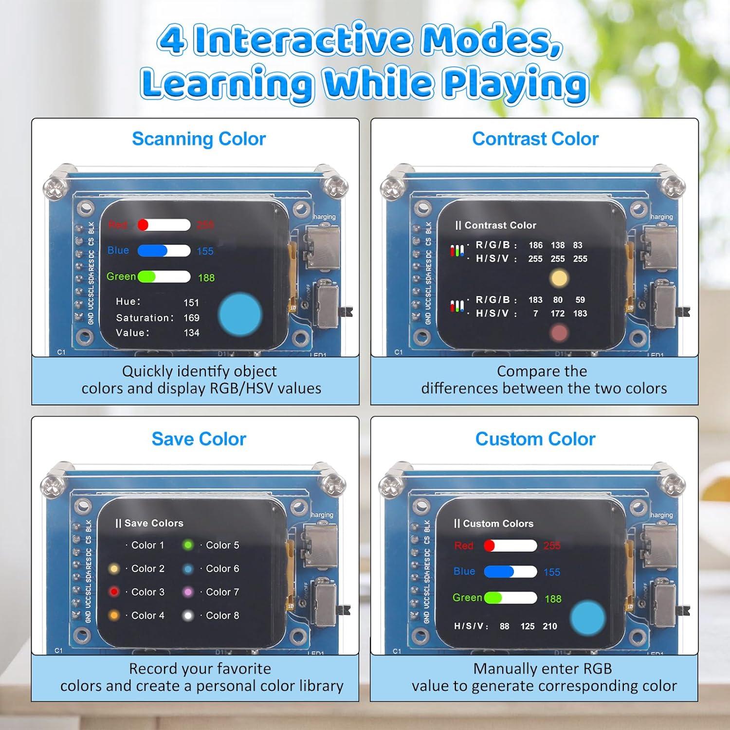 TCS34725 Sensörlü DIY Renk Tan - Diy Electronics Learning Kit incelemesi ve fiyatı